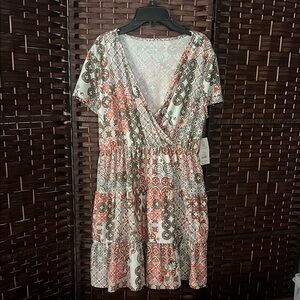 No Boundaries Multicolor Patchwork Mini Dress